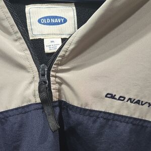 Vintage 90's Old Navy Two-Tone Half-Zip Pullover - Beige & Navy